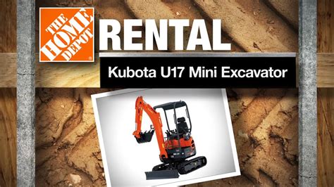 mini digger rental homeddepot|small excavator rental home depot.